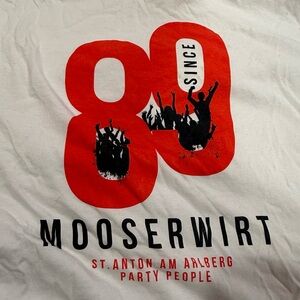 Mooserwirt St. Anton Graphic T-Shirt | Apres ski iconic European shirt